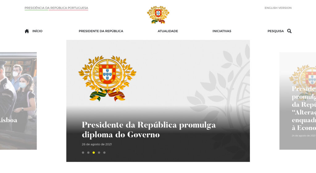 Imagem da página de entrada da plataforma de serviços públicos digitais da Presidência da República